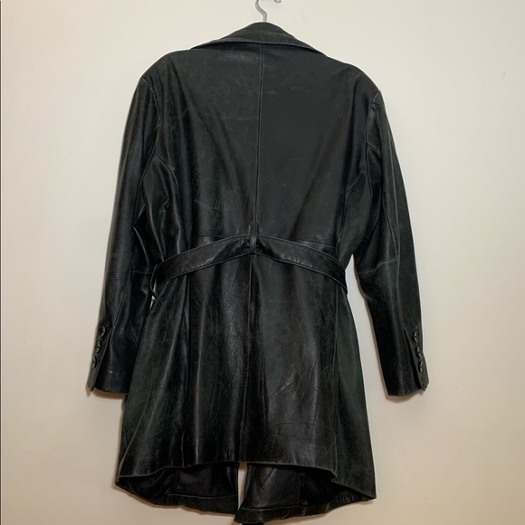 Pelle Studio by Wilson’s Leather distressed black leather coat Thinsulate lining - Picture 3 of 5